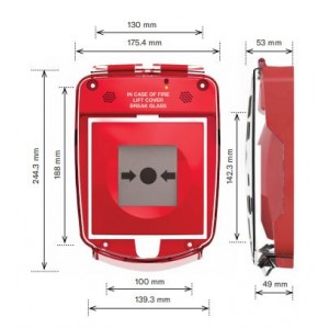 Vimpex SGE2-S-R Smart+Guard 2 Enviro Surface Mounting - Red